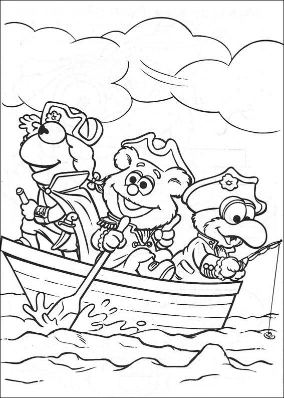 Print Piraten muppets kleurplaat